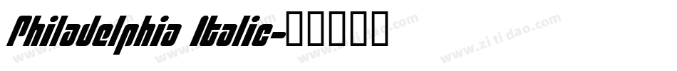 Philadelphia Italic字体转换